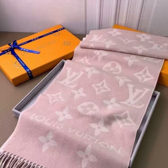 Louis Vuitton Accessories - Louis Vuitton Blush and Beige Scarf NWT and Box